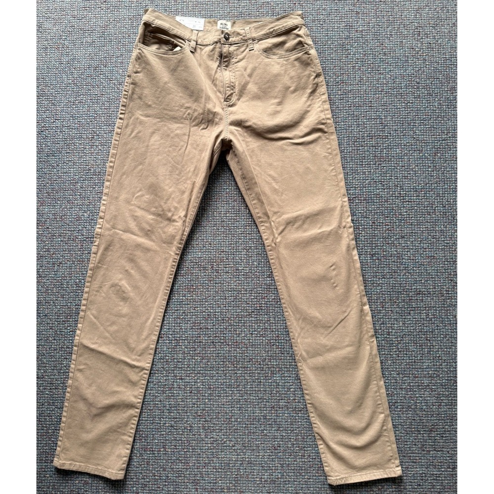 Flint and Tinder 365 Pants Tapered Fit Khaki Tan Mens 34x34 New NWT